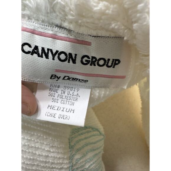 VTG Chenille Heart Robe Rare Multicolor Tufted Shabby Chic Canyon Group M READ - Picture 6 of 7